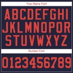 Custom Baseball Jersey with Personalized Name and Number in Navy and Orange Personalized Navy Orange Baseball Jersey Team
