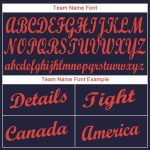 Custom Baseball Jersey with Personalized Name and Number in Navy and Orange Personalized Navy Orange Baseball Jersey Team