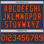 Custom Name Number Baseball Jersey - Personalized 3D Navy Orange Black Abstract Splatter Texture Design Personalized Navy