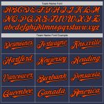 Custom Name Number Baseball Jersey - Personalized 3D Navy Orange Black Abstract Splatter Texture Design Personalized Navy