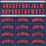 Custom Name and Number Personalized Basketball Jersey - Navy Orange-Blue Authentic Throwback Team Apparel Personalized Navy