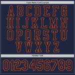 Personalized Navy Orange Bomber Jacket for Men, Full-Snap Varsity Letterman Personalized Navy Orange Bomber Full-Snap Varsity