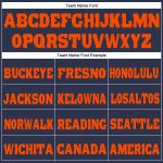Custom Team Name Number Personalized Navy Orange Fleece Jogger Sweatpants Personalized Navy Orange Fleece Jogger Sweatpants