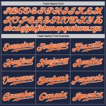 Custom Name Number Authentic Split Baseball Jersey Navy Orange Gray Fashion Personalized Navy Orange-Gray Authentic Split