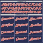 Customizable Basketball Jersey with Personalized Name and Number - Authentic Navy Orange-Gray Throwback Design Personalized