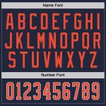 Custom Name Number Hockey Jersey - Personalized Navy Orange Gray Team Jersey Personalized Navy Orange-Gray Hockey Jersey