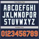 Custom Name Number Baseball Jersey - Personalized Authentic Navy Orange-Light Blue Raglan Sleeves Personalized Navy Orange-Light