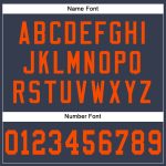 Personalized Custom Name Number Authentic Football Jersey - Navy Orange Mesh Team Personalized Navy Orange Mesh Authentic