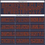 Personalized Navy Orange Baseball Jersey - Authentic Throwback Mesh Design Personalized Navy Orange Mesh Authentic Throwback