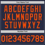 Custom Name Number Personalized Navy Orange Mesh Baseball Jersey - Authentic Throwback Team Jersey Personalized Navy Orange
