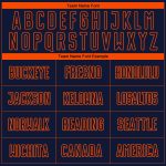 Custom Name Number Soccer Jersey Sublimation Fashion Design Personalized Navy Orange Pinstripe Fade Team Uniform Personalized