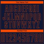 Custom Name Number Soccer Jersey Sublimation Fashion Design Personalized Navy Orange Pinstripe Fade Team Uniform Personalized