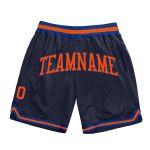 Personalized Authentic Basketball Shorts in Navy Orange-Royal - Customizable Athletic Wear Personalized Navy Orange-Royal