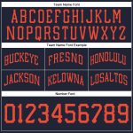 Custom Team Basketball Shorts with Name and Number - Personalized Navy Orange-Royal Authentic Throwback Style Personalized