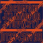 Personalized Sublimation Soccer Jersey - Navy Orange Color Uniform Personalized Navy Orange Sublimation Soccer Uniform Jersey