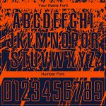 Custom Name and Number Soccer Jersey - Personalized Navy Orange Sublimation Team Uniform Personalized Navy Orange Sublimation