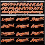 Custom Name and Number 3D Pattern Authentic Baseball Jersey - Personalized Navy Orange-White Rave Phoenix Design Personalized