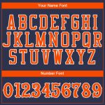 Personalized Authentic Baseball Jersey in Navy, Orange, and White Colors Personalized Navy Orange-White Authentic Baseball