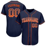 Personalized Baseball Jersey Custom Name and Number in Navy, Orange, and White - Authentic Drift Fashion Team Gear Personalized