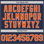 Personalized Navy Orange White Baseball Jersey - Authentic Sleeveless Design Personalized Navy Orange-White Authentic Sleeveless