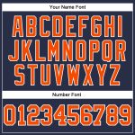 Custom Name and Number Sleeveless Baseball Jersey - Personalized Authentic Navy Orange-White Team Shirt Personalized Navy