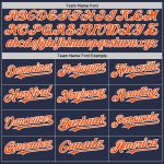 Personalized Navy Orange White Baseball Jersey - Authentic Sleeveless Design Personalized Navy Orange-White Authentic Sleeveless
