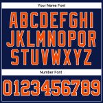 Personalized Authentic Throwback Basketball Jersey - Navy Orange White Personalized Navy Orange-White Authentic Throwback