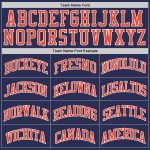 Custom Personalized Basketball Jersey - Authentic Throwback - Navy Orange White - Team Name & Number Personalized Navy Orange-White