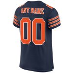 Personalized Authentic Football Jersey - Navy Orange White Mesh Design Personalized Navy Orange-White Mesh Authentic Football