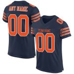 Personalized Authentic Football Jersey - Navy Orange White Mesh Design Personalized Navy Orange-White Mesh Authentic Football