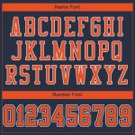 Custom Name Number Football Jersey Personalized Navy Orange White Mesh Authentic Personalized Navy Orange-White Mesh Authentic