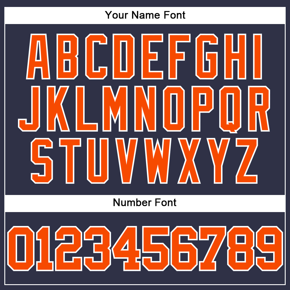 Personalized Navy Orange-White Mesh Authentic Throwback Baseball Jersey Personalized Throwback Baseball Jersey in Navy, Orange, and White Mesh Style Personalized Navy Orange-White Mesh Authentic - Image 5