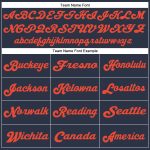 Custom Name and Number Football Jersey - Personalized Mesh Navy Orange-White Authentic Throwback Style Personalized Navy