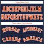 Custom Name and Number Personalized Softball Jersey - Navy Orange-White Team Sports Jersey Personalized Navy Orange-White