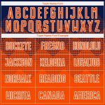 Custom Name and Number Soccer Jersey - Personalized Navy Orange-White Sublimation Uniform Personalized Navy Orange-White