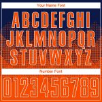 Custom Name and Number Soccer Jersey - Personalized Navy Orange-White Sublimation Uniform Personalized Navy Orange-White