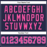 Custom Personalized Basketball Jersey - Navy Pink Light Blue Throwback with Team Name and Number Personalized Navy Pink-Light