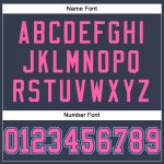 Personalized Custom Name and Number Football Jersey in Navy Pink-Light Blue Mesh for Team Use Personalized Navy Pink-Light