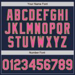 Custom Name & Number Varsity Jacket - Personalized Navy Pink Neon Green Bomber Full-Snap Letterman Jacket Personalized Navy