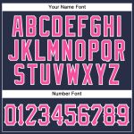 Custom Personalized Baseball Jersey - Navy Pink-White Sleeveless with Team Name & Number Personalized Navy Pink-White Authentic