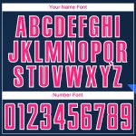 Custom Jersey with Name and Number - Personalized Navy Pink-White Geometric Soccer Uniform Personalized Navy Pink-White Geometric