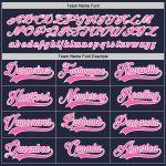 Custom Personalized Hockey Jersey with Name and Number - Navy Pink-White Team Gear Personalized Navy Pink-White Hockey Jersey
