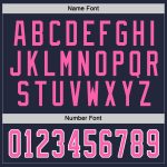 Custom Personalized Hockey Jersey with Name and Number - Navy Pink-White Team Gear Personalized Navy Pink-White Hockey Jersey