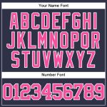 Personalized Throwback Baseball Jersey - Authentic Navy Pink White Mesh Design Personalized Navy Pink-White Mesh Authentic