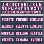 Custom Name and Number Personalized Football Jersey - Navy Pink White Mesh Authentic Throwback Style Personalized Navy Pink-White