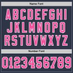 Custom Name and Number Personalized Football Jersey - Navy Pink White Mesh Authentic Throwback Style Personalized Navy Pink-White