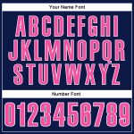 Personalized Custom Name Number Navy Pink-White Performance Golf Polo Shirt Personalized Navy Pink-White Performance Vapor