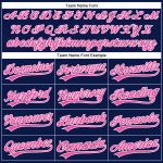 Personalized Custom Name Number Navy Pink-White Performance Golf Polo Shirt Personalized Navy Pink-White Performance Vapor