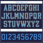 Custom Name Number Navy Blue Gold Stitch Adjustable Snapback Hat Personalized Team Gift Personalized Navy Powder Blue-Gold