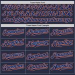 Personalized Custom Name and Number Throwback Baseball Jersey - Navy Powder Blue-Orange Mesh Team Style Personalized Navy